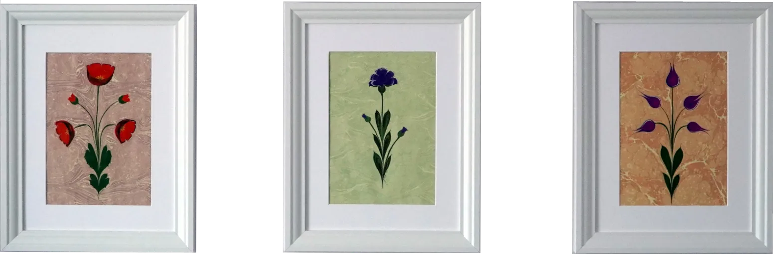 Set of Three Flowers